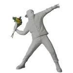 BANKSY FLOWER BOMBER MEDICOM TOY 石膏 白 班克斯 丟花