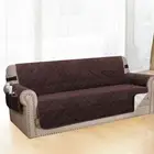 Slipcover Crystal Sofa Cushion Cover Protector with 3 Pockets Elastic Straps