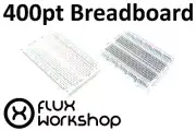 400 Point Solderless Breadboard Prototyping Clear Arduino Linkable Flux Workshop