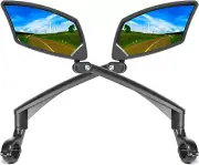 Handlebar Bike Mirror Scratch Resistant Glass Lens Ajustable and Rotatable Safe
