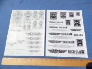 1987 Antique Apparatus & ~ 1995 Rock-ola Logo Sheets - two different