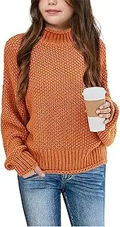 [Wenrine] Girls Jumper Winter Turtleneck Knitted Sweaters Long Sleeves Casual 5-14 Years