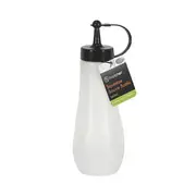 Top Chef Durable Sauce Squeezable Bottle White w/ Black Lid, 21x7cm - 360ml