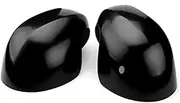 Auto Replacement Left Right Rear Mirror Cover Shell Cap Housing Compatble For Mini Cooper F54 F55 F56 F57 F60 2020 2021 2022 2023 2024(Black a pair)