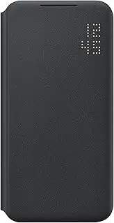 [Samsung] Galaxy S22 LED View Cover, Protective Phone Case, Tap Control, Card Pocket, Customizable, Shockproof, US Version, Black,EF-NS901PBEGUS