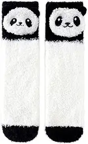 [newplenty] Women's Socks 36-42.2 Pairs Cuddly Socks Cotton Socks Cartoon Panda Socks Girls Funny Christmas Socks Sneaker Socks