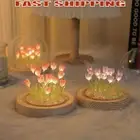 Artificial Tulip Flower Night Light DIY Artificial Flower Lamp Xmas Gifts