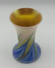 Steven Lundberg Glass Art | Iridescent Vase | Signed 2004