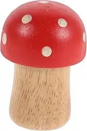 FUTUREORYY 2pcs Mushroom Shaped Wooden Maracas Shaker Engaging Hand Percussion Instrument for Portable Musical Rattle for Indoor Outdoor Fun for Young Learners