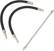 X AUTOHAUX 1Set 180 Degrees Copper Tire Valve Extension with Flexible 300mm Tire Valve Stem Extension for Car Motorcycle RV Truck Bike