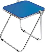 Small Foldable TV Tray Table,Dinner Table Side Table Office Home Tiny Desk Folding Snack Table for Outdoor Bed Bedside Eating, Blue