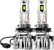 NOVSIGHT H11 Fog Light Bulbs - 15000LM 6500K Cool White with Turbo Cooling Fan, Pack of 2