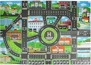 Road Map for Children - Decorative Play Mat for Road Traffic, City Parking Map Traffic Rug Learn and Have Fun Kids Mat for Bedroom
