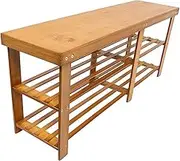 Bamboo Shoe Rack Wooden Bench Storage Organiser Cabinet Holder Stool