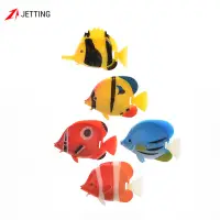 在飛比找蝦皮購物優惠-崇拜 5 件水族箱塑料人造游泳假魚裝飾裝飾渴望