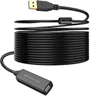 Active USB 2.0 Long Extension Cable, 10m USB A Male to A Female Repeater Cable, Compatible with Oculus, Printer, Scanner, Keyboard, Game Console, Security Camera and More