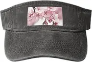 [RLDOBOFE] Sun Visor Hat Adjustable Empty Top Baseball Cap Cherry Blossom Sun Hats for Women Men Sports Hats Summer Beach Cap