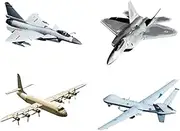 Generic 4X DIY Airplane Handcrafts Fighter Jet Models Desktop Decor Aircraft Model 4D Puzzles