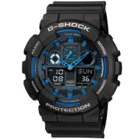 在飛比找momo購物網優惠-【CASIO 卡西歐】G-SHOCK藍色大海雙顯電子男錶(G