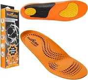 Footlogics Football Orthotic Insoles for Rugby, NRL, AFL & Soccer Boots and Athletics Shoes, Provides Support and Cushioning, Gel Pads in Heel & Forefoot, Relieves Sports Injuries, Full Length, XLarge, Pair