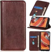 [YBROY] Case for Samsung Galaxy M14 5G, Magnetic Flip Leather Premium Wallet Phone Case, with Card Slot and Folding Stand, Case Cover for Samsung Galaxy M14 5G.(Brown)