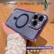 Bling Diamond Glitter Case For iPhone 15 14 13 12 11Pro Max Magnetic Girls Cover