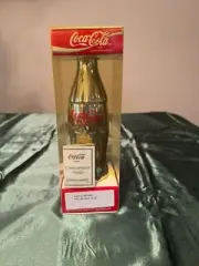 Vintage #3 Dale Earnhardt Coca Cola Collectible Bottle Gold With Pin Authentic