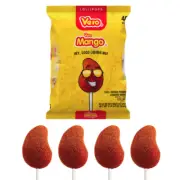 Vero Mango Chili Pepper Powder Covered Lollipop Candy 40pcs Mexican Pica Candy