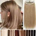 One Piece Pad Clip In Real Human Hair Extensions Invisible Short Hairpiece Wefts
