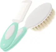 SECFOU Care Wool Shampoo Brush Comb Set Soft Hair Brush for Baby's Scalp Hair Growth