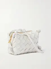[Bottega Veneta] Bottega Veneta - Loop Candy Intrecciato Leather Shoulder Bag - White - One size One size White