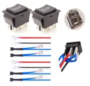2PCS Momentary Polarity Reverse Switch DC 12V 20A Motor