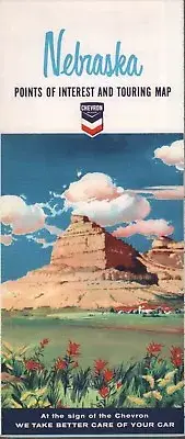 1964 Chevron Road Map: Nebraska NOS