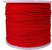 150 Yards 0.5mm Nylon Beading Cord Braided Nylon Thread String for Chinese Knotting, Bracelet, Necklace, Macramé, Jewelry Making,Sewing (Red)