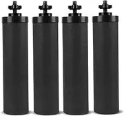 SUPER.BDACC Water Filter Silver Infused Replacement for Berkey® BB9-2® Black Carbon Block Filters System,Compatible with Berkey® Gravity Countertop Purification Elements,Pack of 4
