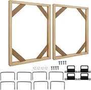 Ysyaxsyt 2 Set DIY Solid Wood Canvas Frame Kit, 16X20 Inch Canvas Frame Stretcher Bars Wood for Oil Paintings, Prints and Posters Easy Install Easy to Use