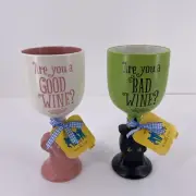 Hallmark Exclusive Wizard Of Oz Are You a Good Wine Bad Wine Goblet Set 2016