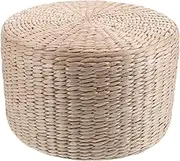 CLISPEED Japanese Handmade Woven Stool Friendly Round Straw Seat Cushion for Home Outdoor Cafes Thick Versatile Use Design