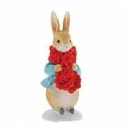 Beatrix Potter Peter Rabbit in a Festive Red Scarf Miniature Figurine A30179