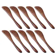 10 Pack Wooden Butter Knife, 6 Inch Condiment Knives Wood Super Handy Kitchen Utensils Jelly Spreader Wood Color