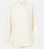 [Gabriela Hearst] Gabriela Hearst Ferrara linen and silk shirt AU 16 white