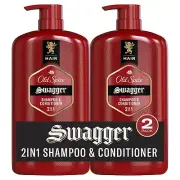 Swagger 2-in-1 Shampoo and Conditioner Set for Men, Cedarwood Lime Scent, Get...