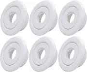 TunaMax (6 Pack) 1/2" IPS Fire Sprinkler Head Escutcheon Cover Plate Standard Recessed Cover Ring White