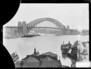 Sydney Harbour Bridge and ferry terminal from Circular Quay, Sydne- Old Photo 1