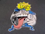 Vintage BUD LIGHT / Jerky Boys Rizzo “Bud Light I Said” Tin Tacker Sign ~ NEW !