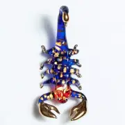 Scorpio Blown Glass Art Figurine Animal Hand Paint Collectible Gift Decor Exotic