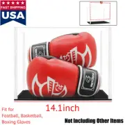 US Acrylic Display Case 14" L Self-Install Perspex Big Box Black Base Dustproof