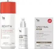 DS Labs Revita Shampoo and Spectral Men's Kit – High-Performance Hair Density Shampoo & Serum Bundle, Volumizing & Thickening, Fuller, Healthier-Looking Hair, Sulfate & Silicone Free, For Men