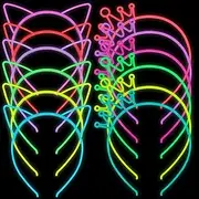 Suyegirl 6 Pcs Glow Dark Headbands Women for Party