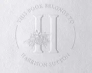 Monogram Ex Libris Book Stamp | Custom Library Embosser | Personalised Gift | From The Library of Stamp